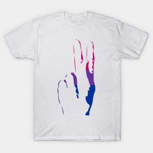 bi pride peace sign T-Shirt